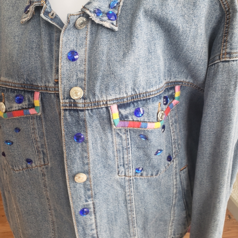 Embellished denim jacket